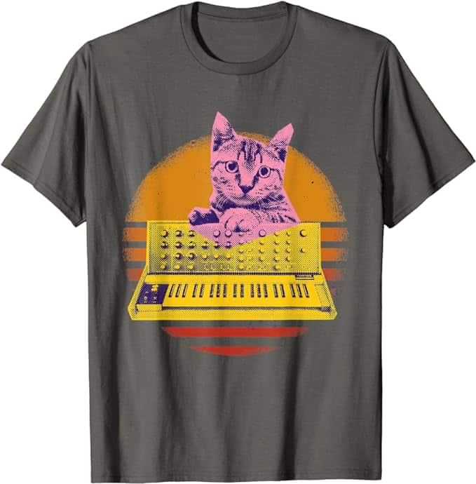 22 idées cadeaux pour Noël 2023 9 Tee-shirt Retro Cat