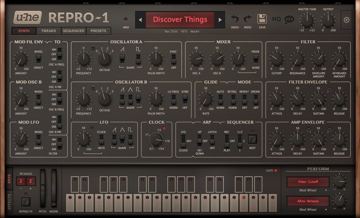 Le Behringer Pro-1 et Yazoo Don't Go ? 2 La version virtuelle du Pro One, le UHE REPRO-1