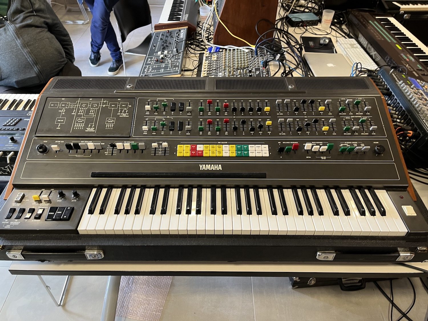 Yamaha CS80 dans l'espace Vintage du SynthFest 2023